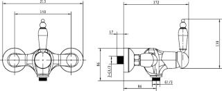 Смеситель для душа Boheme Medici Ripresa бронза 304