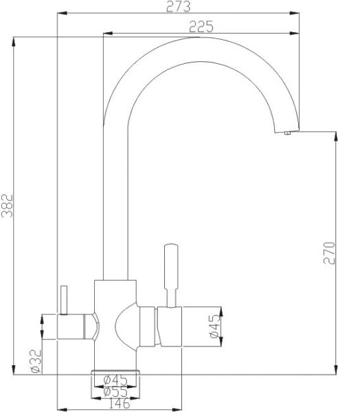 Смеситель для кухни ZORG Steel Hammer SH 713 BLACK BR