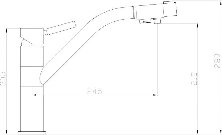 Смеситель для кухни ZORG Sanitary  ZR 401 KF SATIN