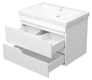 Подвесная тумба под раковину Misty Софт 75см белый