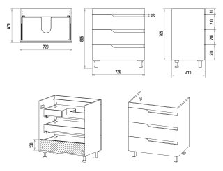 Напольная тумба под раковину Misty Софт 75см белый