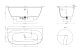 Ванна из искусственного камня Salini Sofia Wall S-Sense 102513GRF 180x85см RAL полностью