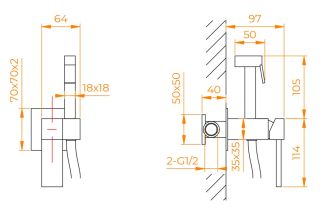 Гигиенический душ RGW SP-207 511408207-01 хром