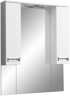 Зеркало-шкаф с подсветкой Stella Polar Фиора 80см белый SP-00000210