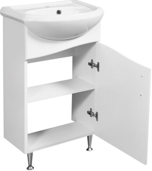 Тумба под раковину Stella Polar Волна 45см белый SP-00000231