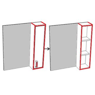 Зеркало-шкаф Corozo Спектр 50см белый/серый SD-00000708