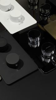 Встраиваемый смеситель для душа Boheme Cell 134-2-B термостатический чёрный матовый