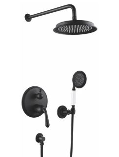 Душевая система Rose R0235H чёрный матовый