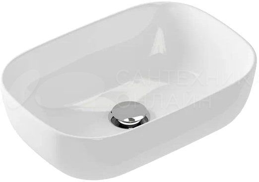 Мебель для ванной STWORKI Берген 60 белая со светлой столешницей 122, раковина Moduo 50 Square, R