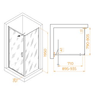 Душевой уголок RGW SV-145B 703214598-14 90x80см чёрный