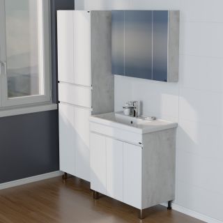 Зеркало-шкаф Санта Марс 700416 80 см светлый