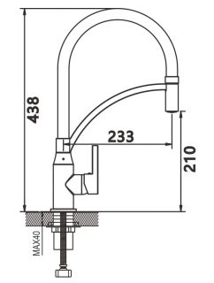 Смеситель для кухни Shevanik S643-9 серый/хром