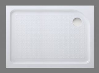 Душевой акриловый поддон 100x80см, правосторонний, белый BelBagno TRAY-BB-AH-100/80-15-W-R