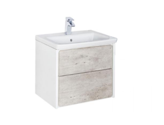 Тумба под раковину Roca Ronda ZRU9303003 70 см бетон/белый глянец
