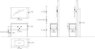 Тумба под раковину Armadi Art Vallessi 60см кашемир 837-060-С