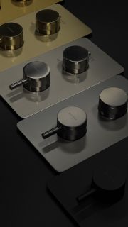 Встраиваемый смеситель для душа Boheme Cell 134-3-NB 3-х проходной термостатический никель брашированный