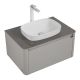 Тумба с раковиной Black&White Universe 915800 80 см светло-серый