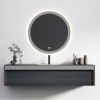 Тумба с раковиной Black&White Universe 9501600 160 см серый матовый