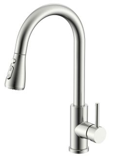 Смеситель для кухни Splenka S203.49.05 с выдвижным изливом сатин