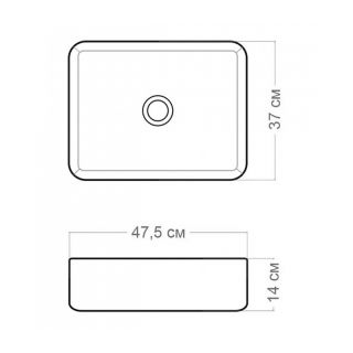 Раковина чаша Maretti UM13NS03-560MR, черный мрамор