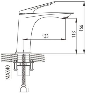 Смеситель для раковины Shevanik S9101H чёрный
