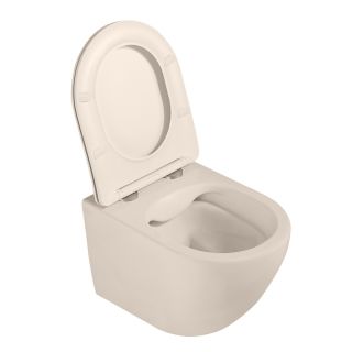 Подвесной унитаз ABBER Bequem AC1101MBE безободковый бежевый матовый