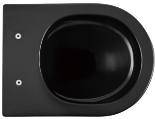 Подвесной унитаз ABBER Bequem безободковый чёрный матовый AC1102MB