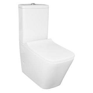 Унитаз-компакт Azario Quadro AZ-2175 безободковый с сидением микролифт и арматурой