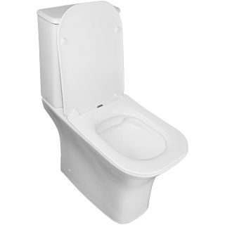 Унитаз напольный Azario FRETTA SQUARE 650х340х770 безободковый с бачком и сиденьем микролифт (AZ-1215 + AZ-1216)