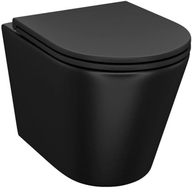 Подвесной унитаз IDDIS Calipso CALR3BMi25 безободковый чёрный матовый