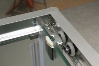 Душевой уголок квадратный, хром BelBagno UNO-A-2-95-C-Cr