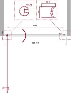Душевая дверь BelBagno UNO-B-1-70-P-Cr