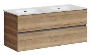Подвесная тумба под двойную раковину Sancos Urban UR120-2EG 120см дуб галифакс натуральный