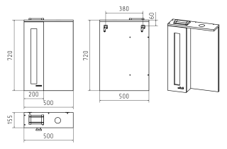 Зеркальный шкаф с подсветкой Misty Урал 50см левый белый