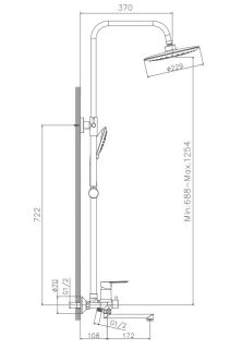 Душевая стойка Haiba HB24557-8 белый