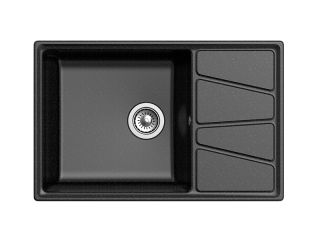 Мойка кухонная GranFest Чёрная Vertex V-780 L чер