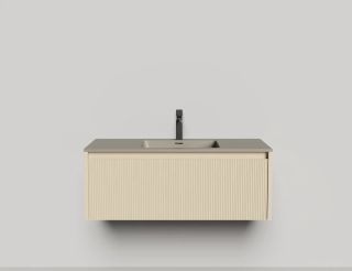 Подвесная тумба Salini Domino 27D110INF 100см эмаль/фрезерованный фасад под встраиваемую раковину