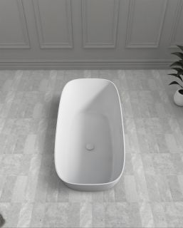 Ванна из искусственного камня ABBER Stein AS9612-1.7 170x72см белый матовый