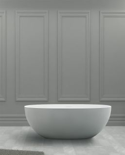 Ванна из искусственного камня ABBER Stein AS9624-1.5 150x72см белый матовый