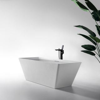 Ванна из искусственного камня ABBER Berlin AM9912 170x75см белый