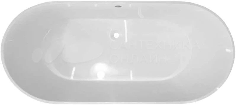 Ванна STWORKI Берген 180x80 см отдельностоящая овальная из искусственного камня