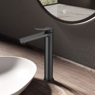 Смеситель для накладной раковины Vincea Arco VBF-4AR02MB однорычажный, черный