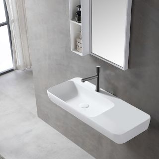 Смеситель для раковины Vincea Groove VBF-4G1GM однорычажный, вороненая сталь