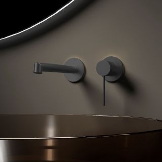 Смеситель для раковины Vincea Rim VBFW-2RM1GM встраиваемый однорычажный, вороненая сталь