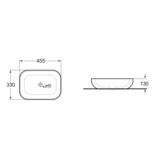 Раковина Vincea VBS-102 45.5 см белая
