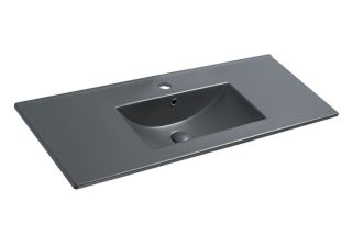 Раковина керамическая Vincea VBS-13120MA 121см антрацит матовый