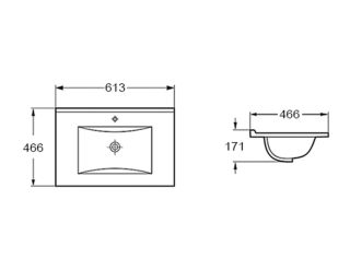 Раковина керамическая Vincea VBS-13960MA 61см антрацит матовый