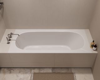 Ванна акриловая Vincea VBT-710-1700, цвет белый, щелевой перелив