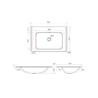 Раковина Vincea VCB-2VP800W 79.4 см белая