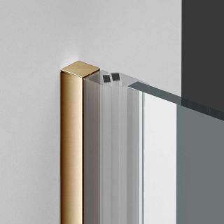 Душевая дверь Vincea Alpha VDP-3AL900CLG, брашированное золото, стекло прозрачное